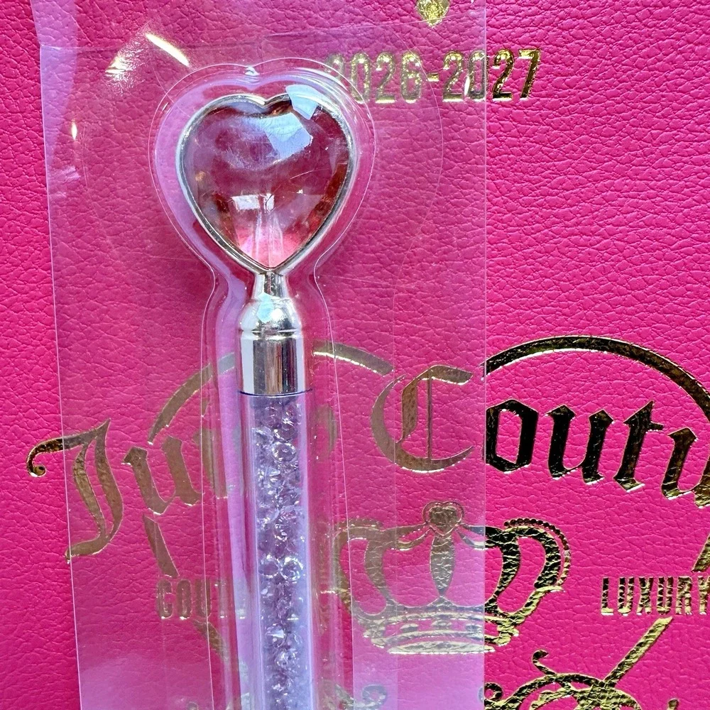 Juicy Couture 2026-2027 Zip Planner Journal Pink Heart Pen 18 Month New - Picture 4 of 12